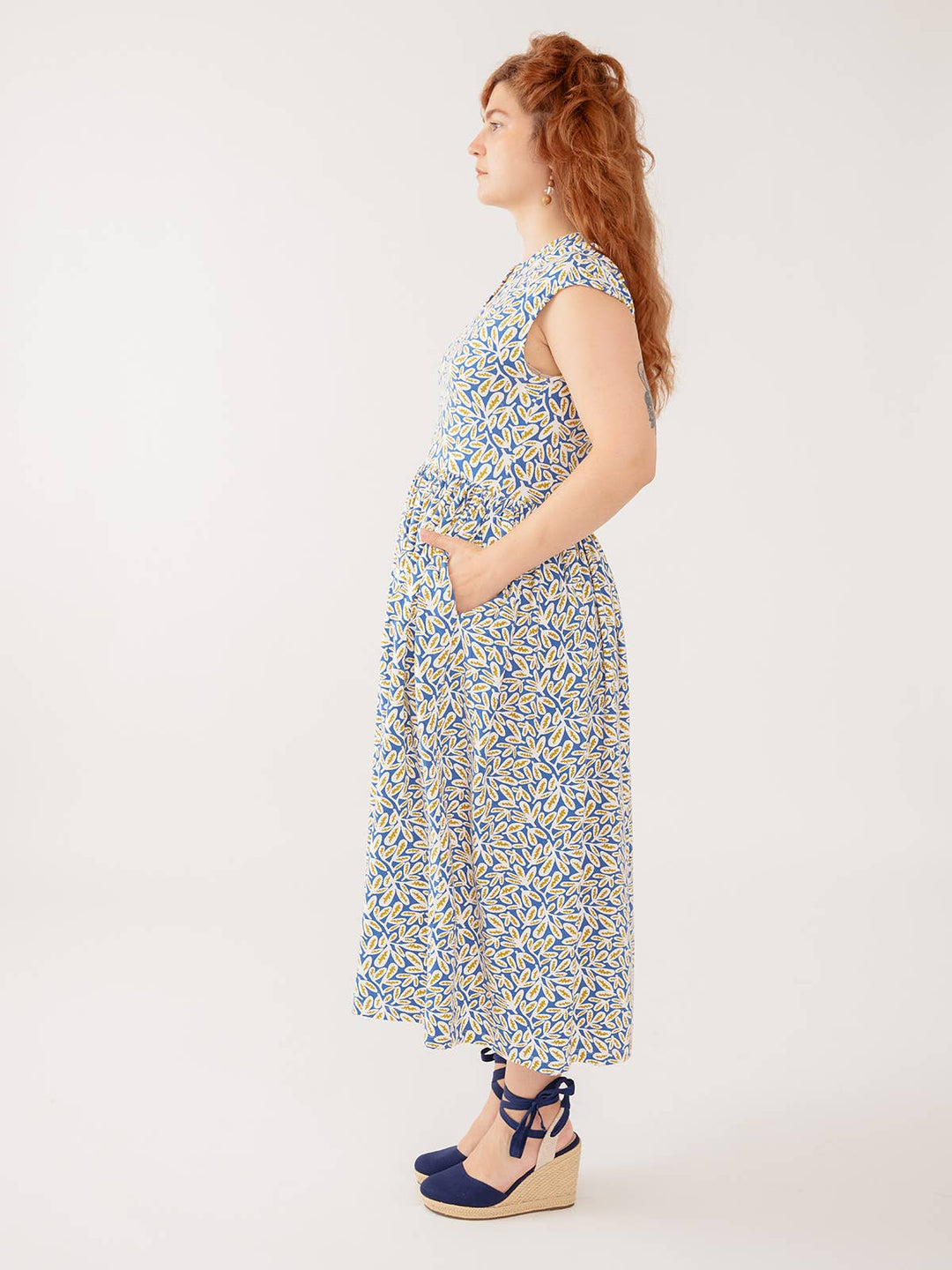 Claudia Dress Fern Beats Blue