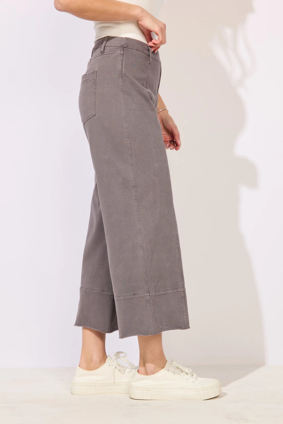 Knit Denim Crop Jean
