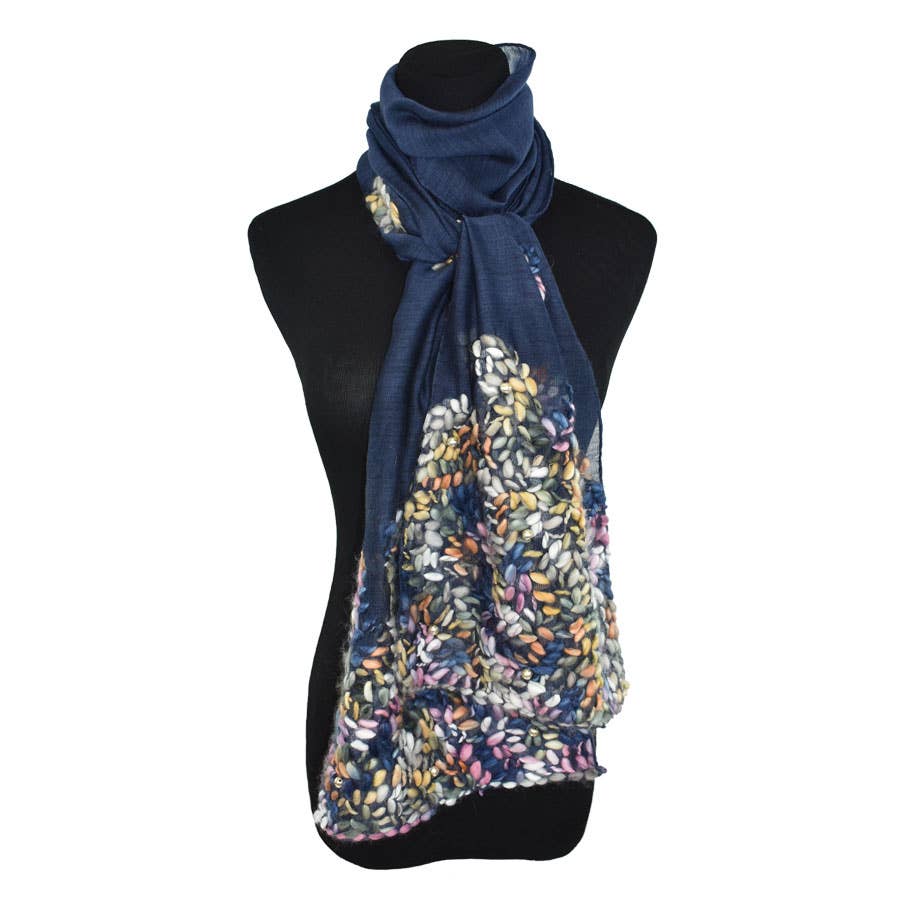 Patricio Yarn Embroidered Scarf