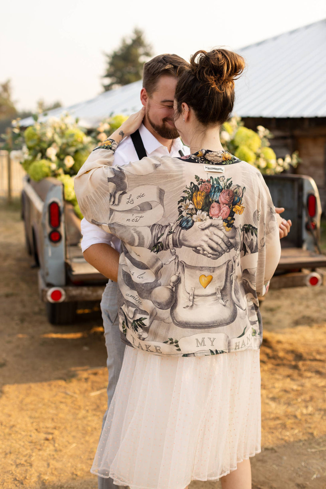 Take My Hand Pixie Duster Cropped Kimono w/ Hands