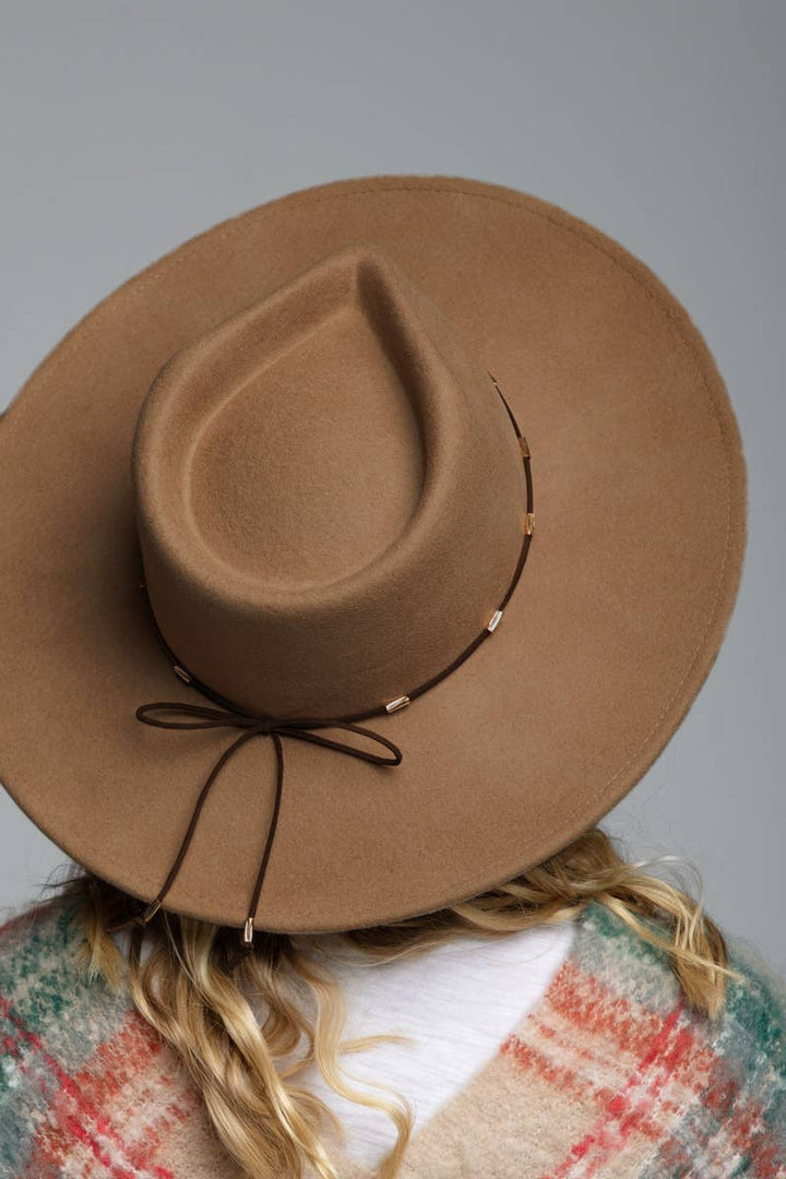 100% Wool Delicate Trim Panama Hat