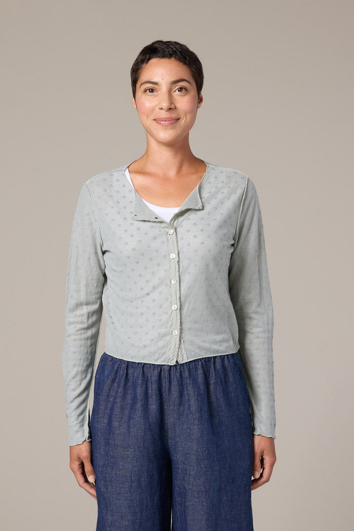 Crop Dot Cardigan