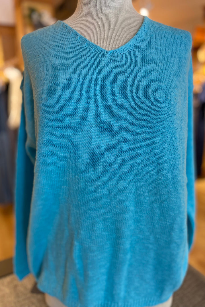 Cotton Crop V Neck Sweater