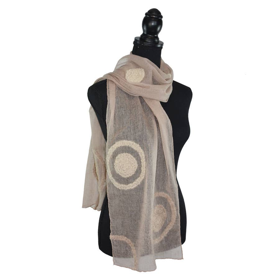 Veruska Embroidered Wool Scarf