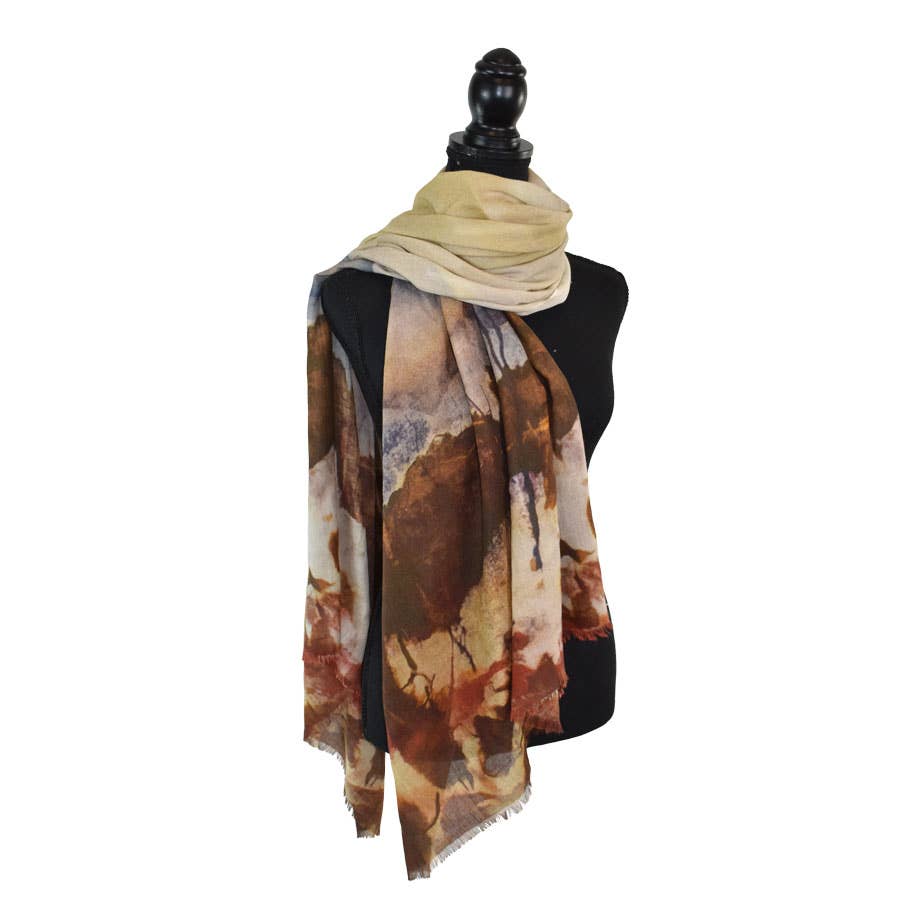 January Abstract Landscape Scarf