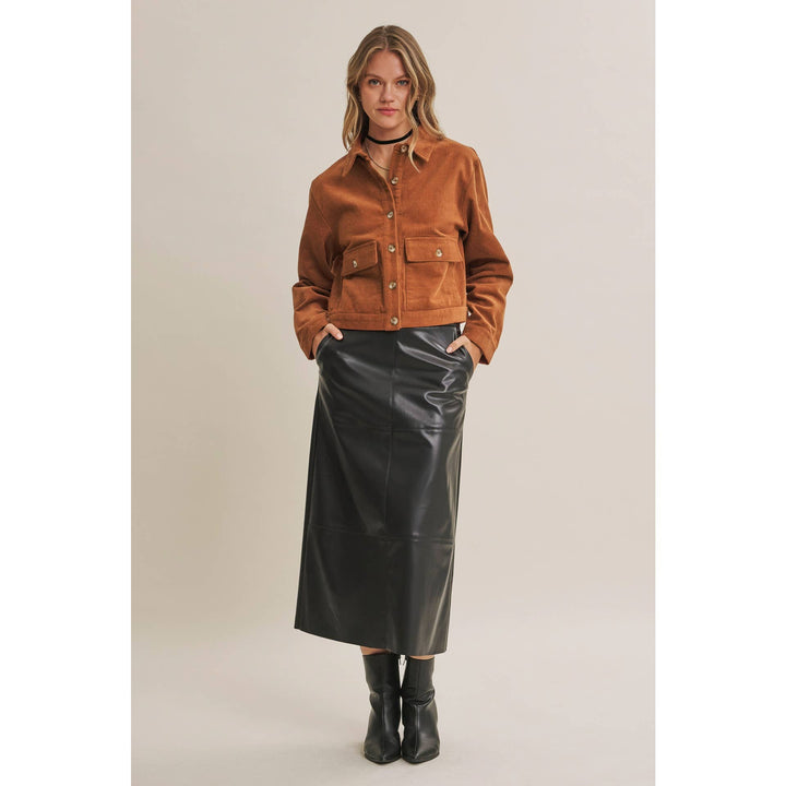 The Weekend Escape Cotton Corduroy Cropped Jacket