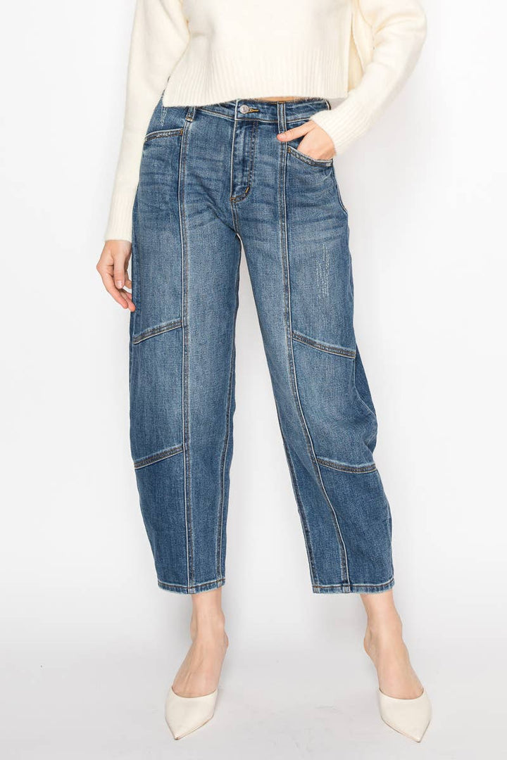 High Rise Relaxed Barrel Jeans