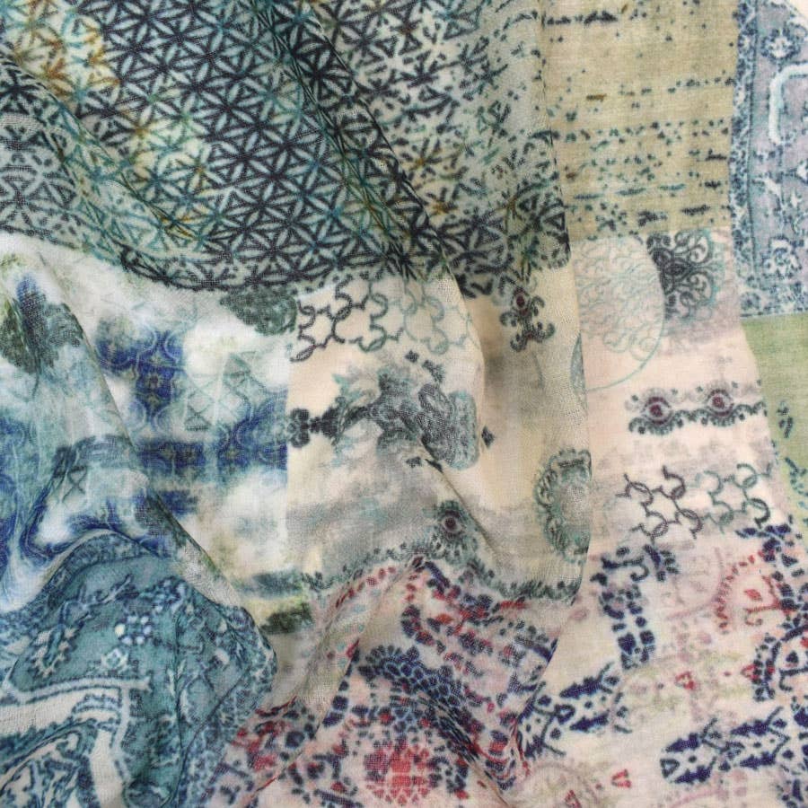 Daelynn Washed Patchwork Scarf