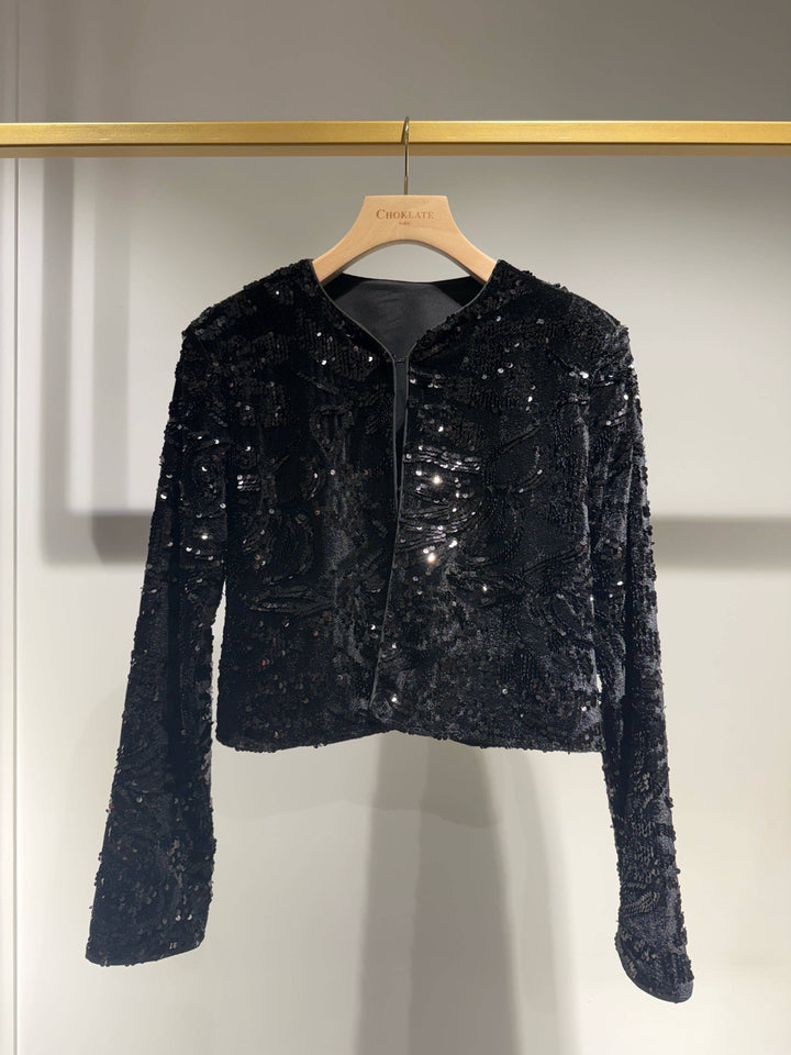 Paula Velvet Sequin Jacket