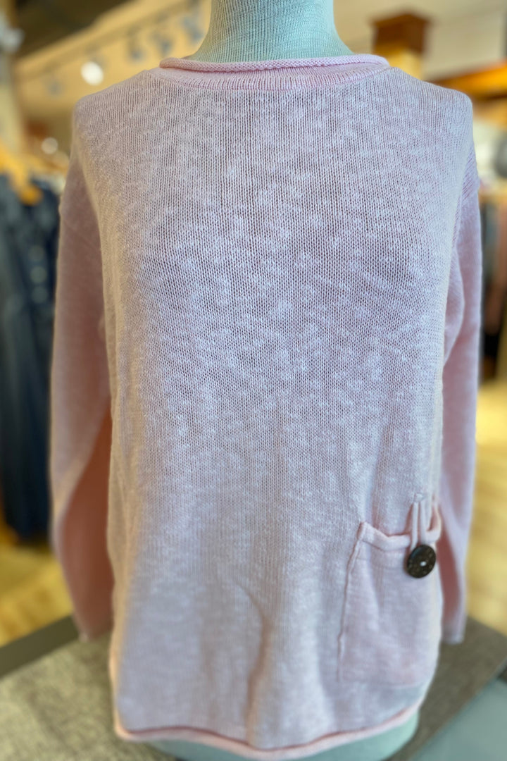 The Ultimate Cotton Sweater - Crop Pocket Roll Neck