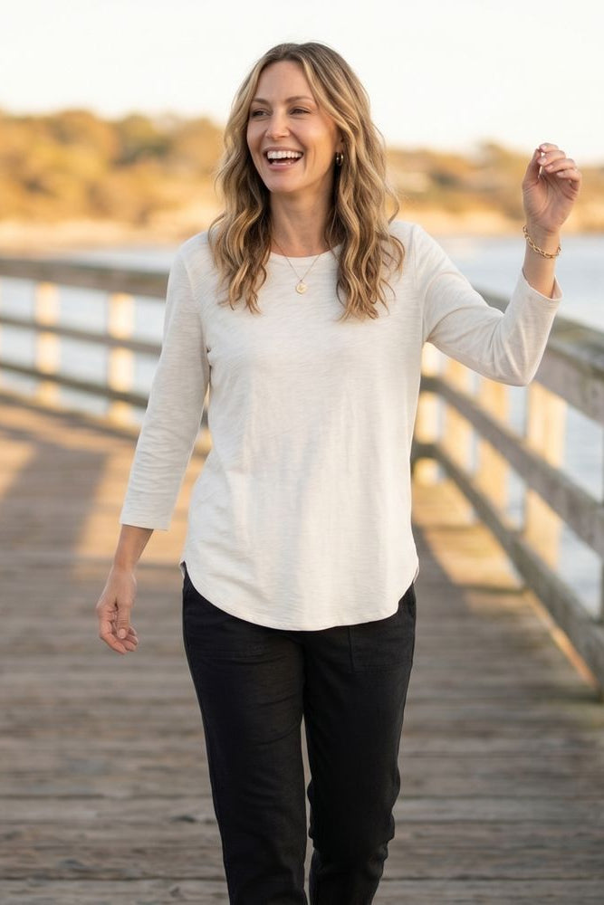 Peruvian Cotton Slub High Lo Tee