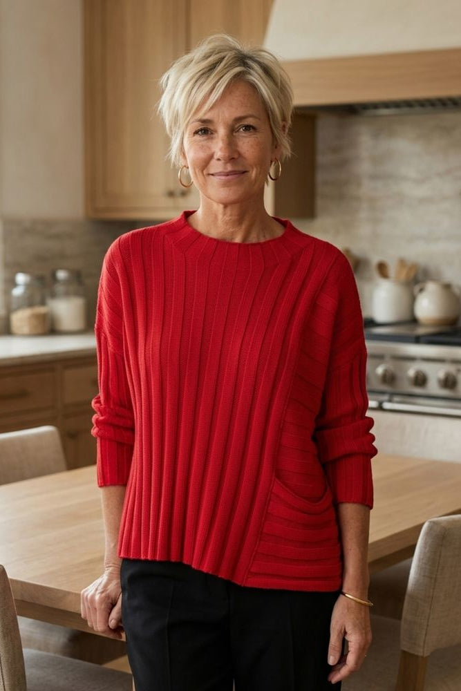 Statement Rib Pocket Pullover
