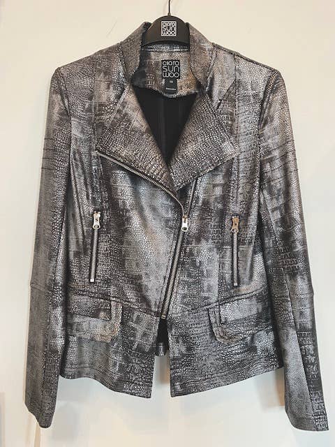 Metallic Liquid Leather Jacket