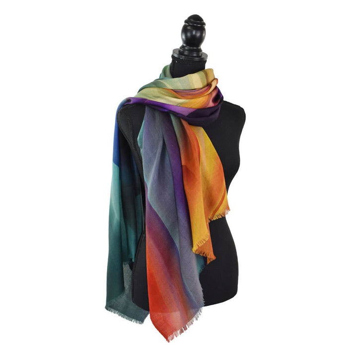 Treviso Colorful Abstract Swirl Scarf