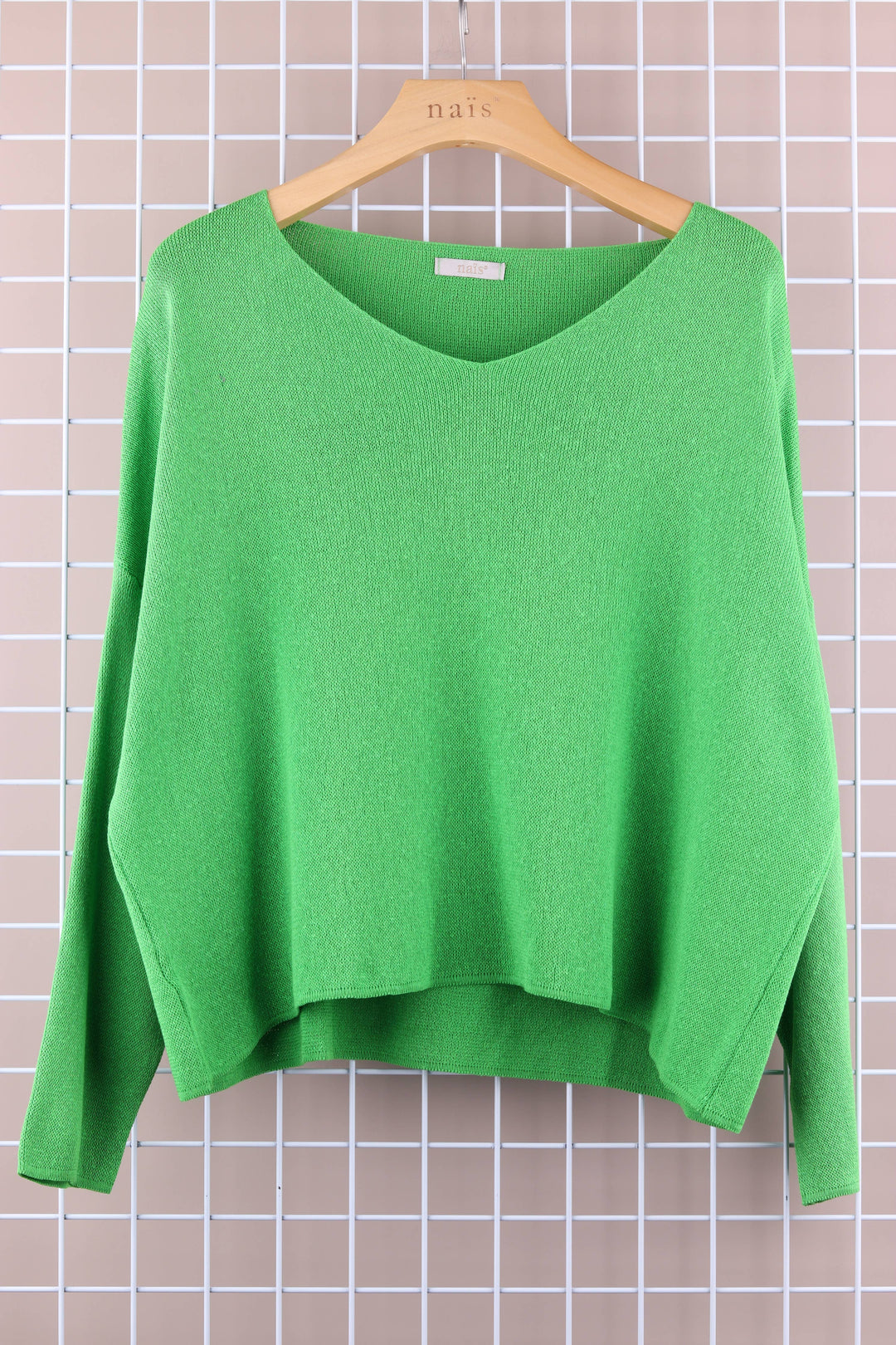 Short V-Neck Cotton Sweater