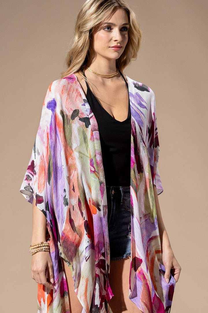 Watercolor Multi Kimono