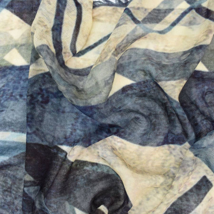 Ransom Modern Geo Wool Blend Scarf