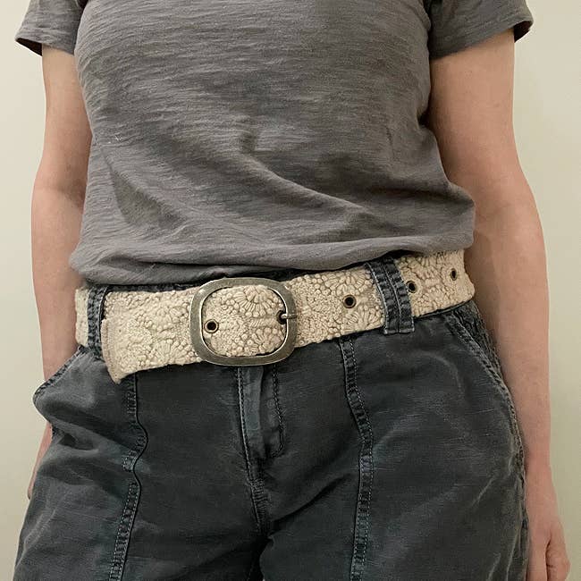 Desert Embroidered Wool Belt