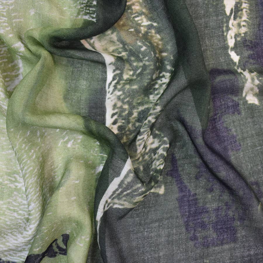 Brynlee Brushstroke Fine Wool Scarf