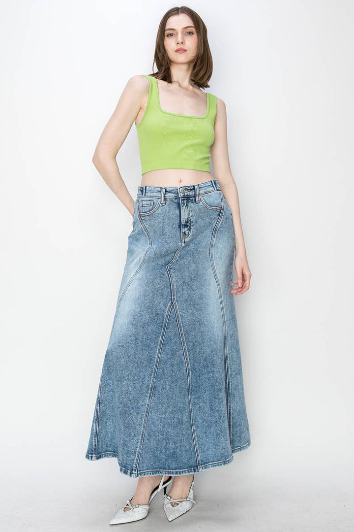 Denim Maxi Skirt