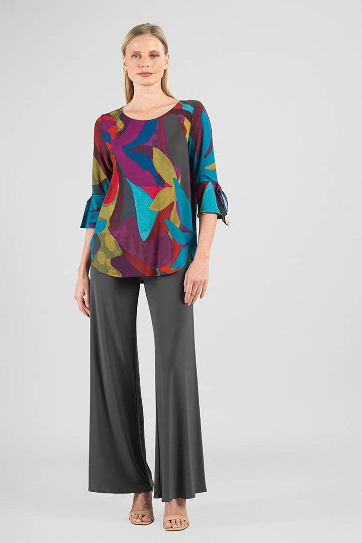 Multi Color Soft Knit Scoop Tunic