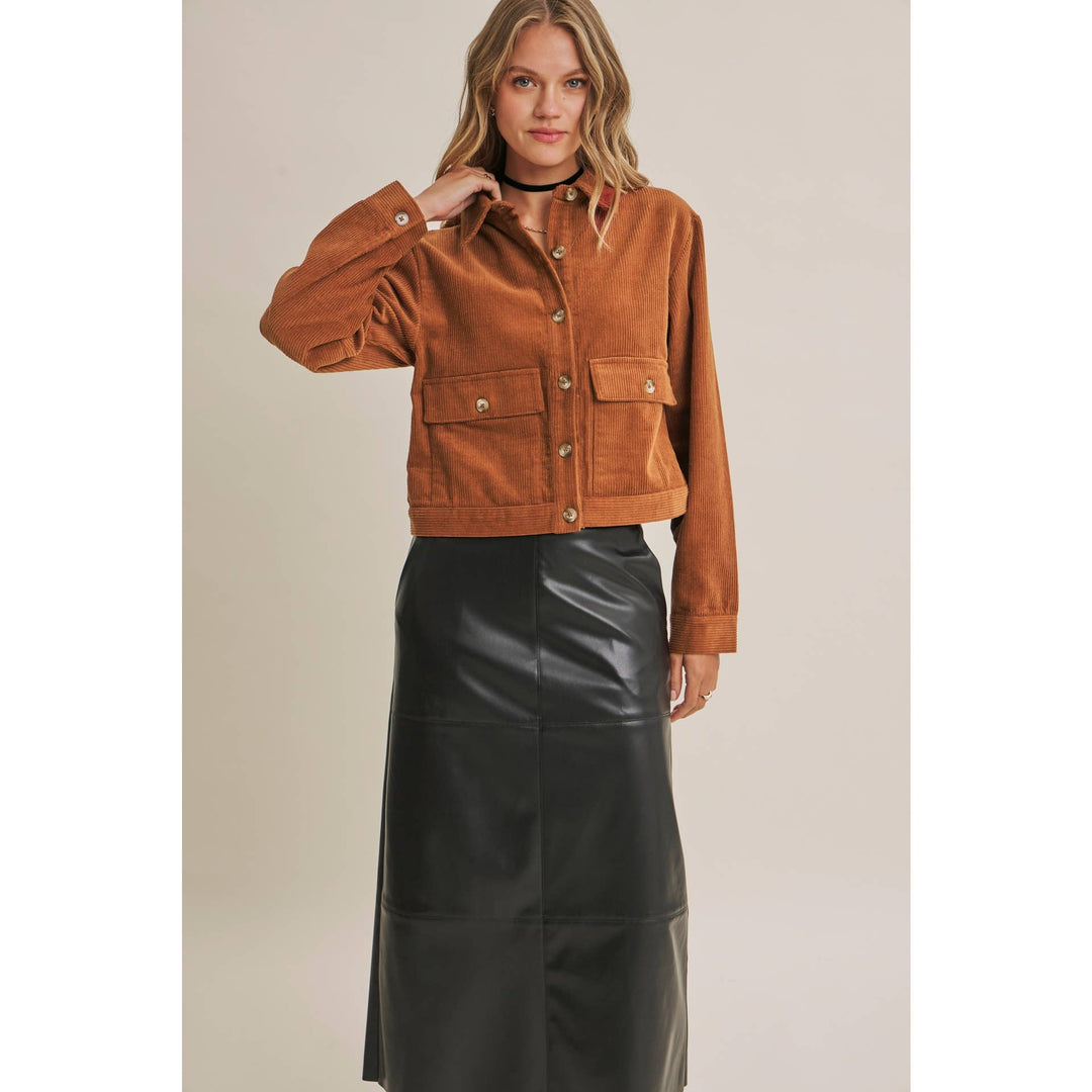 The Weekend Escape Cotton Corduroy Cropped Jacket
