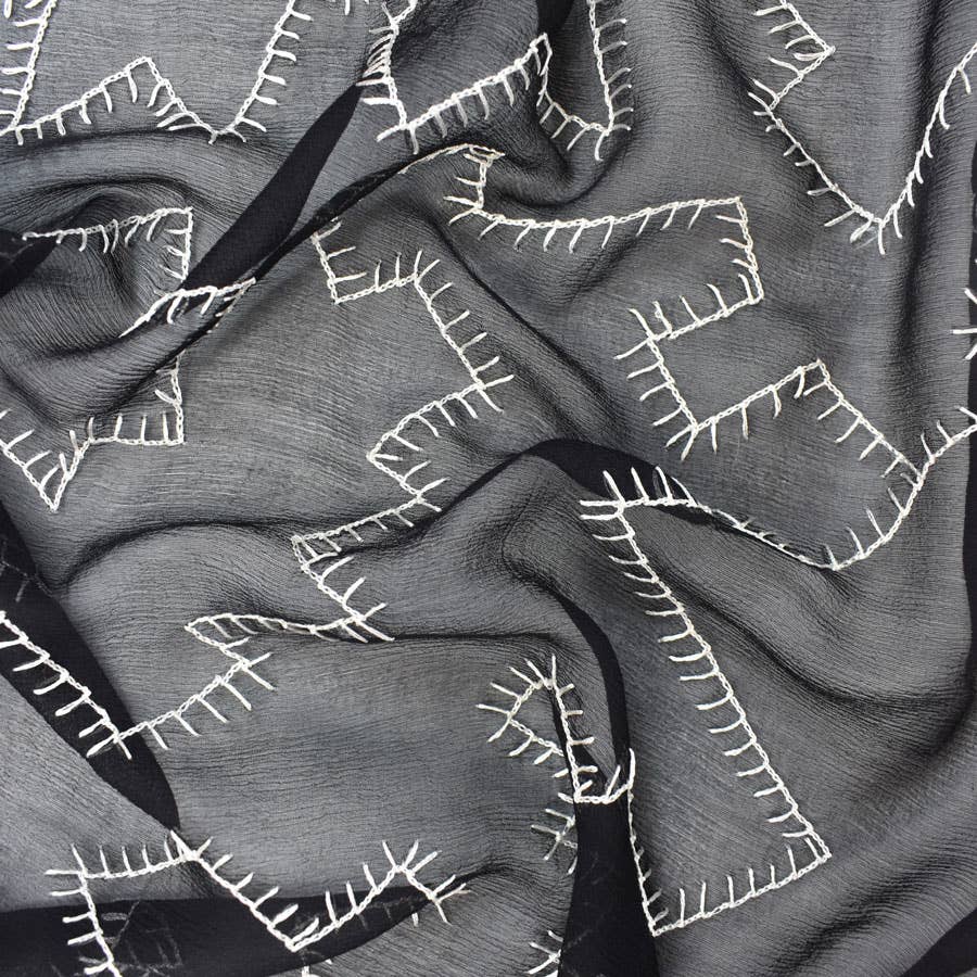 Laurent Handmade Embroidered Scarf