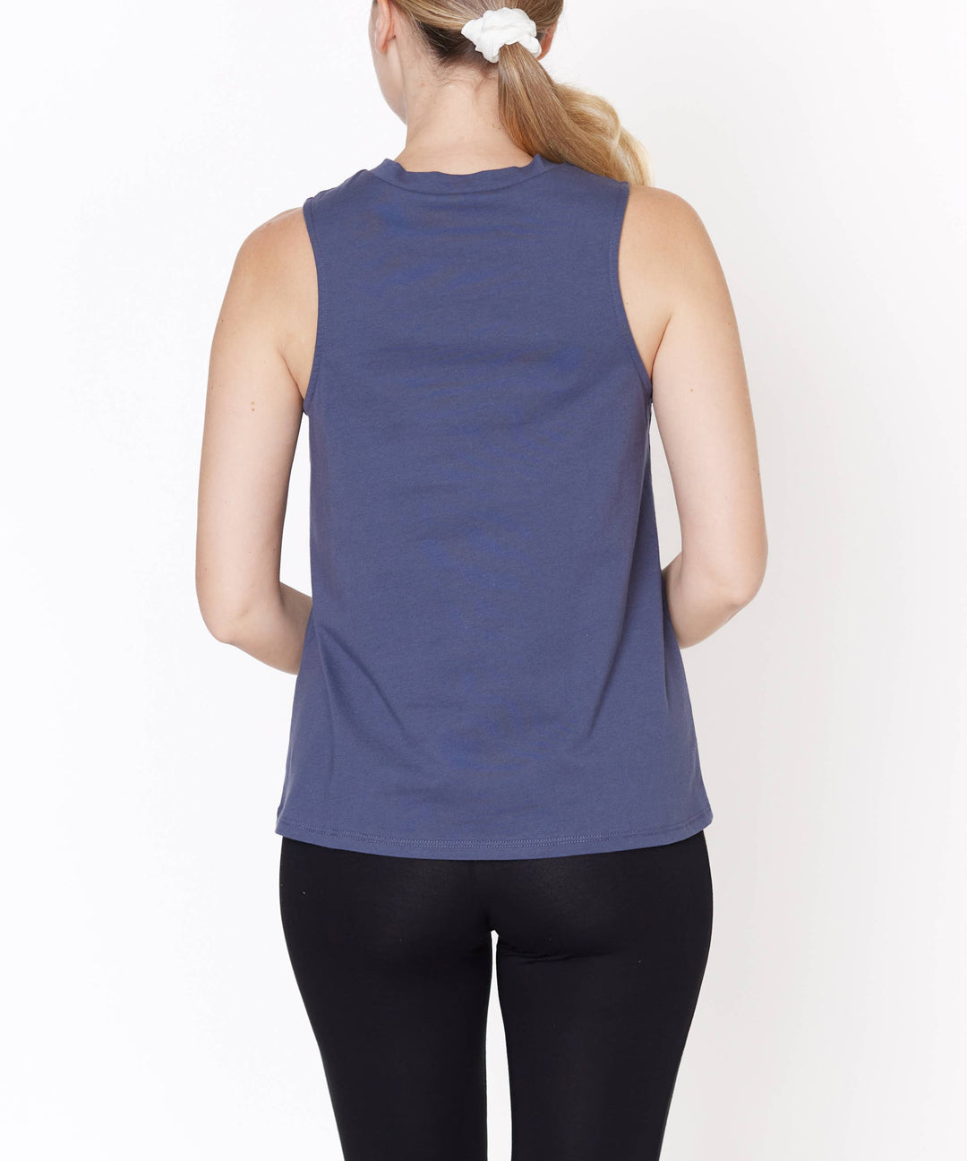 V-Cut Edge Sleeveless Cotton Jersey Top