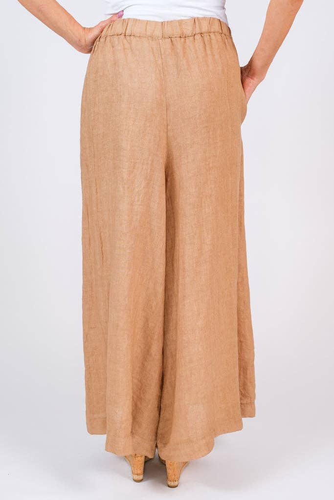 Peggy Crop Linen Palazzo Pant