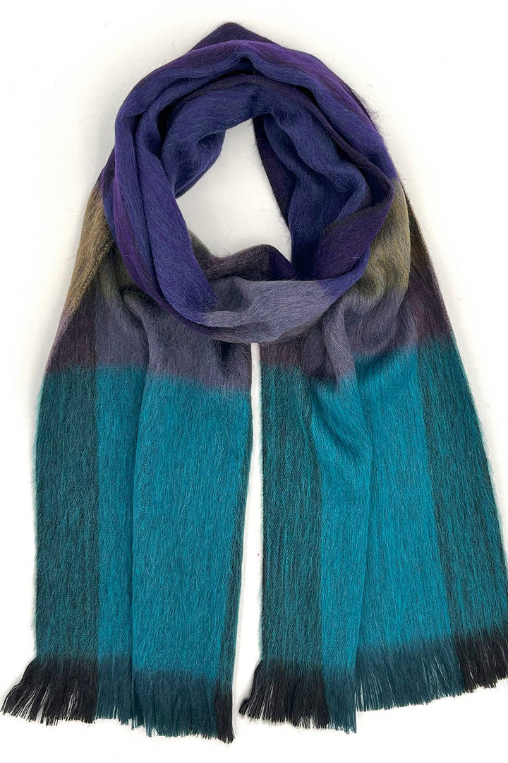 Alpaca Plaid Scarf - Nightfall