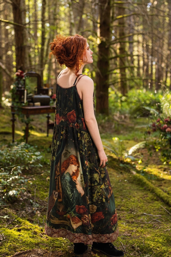 Solstice Bohéme Long Maxi Slip Dress w/ Persephone and Moon