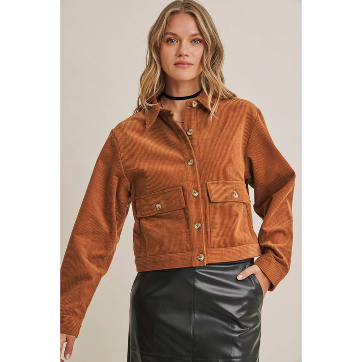 The Weekend Escape Cotton Corduroy Cropped Jacket
