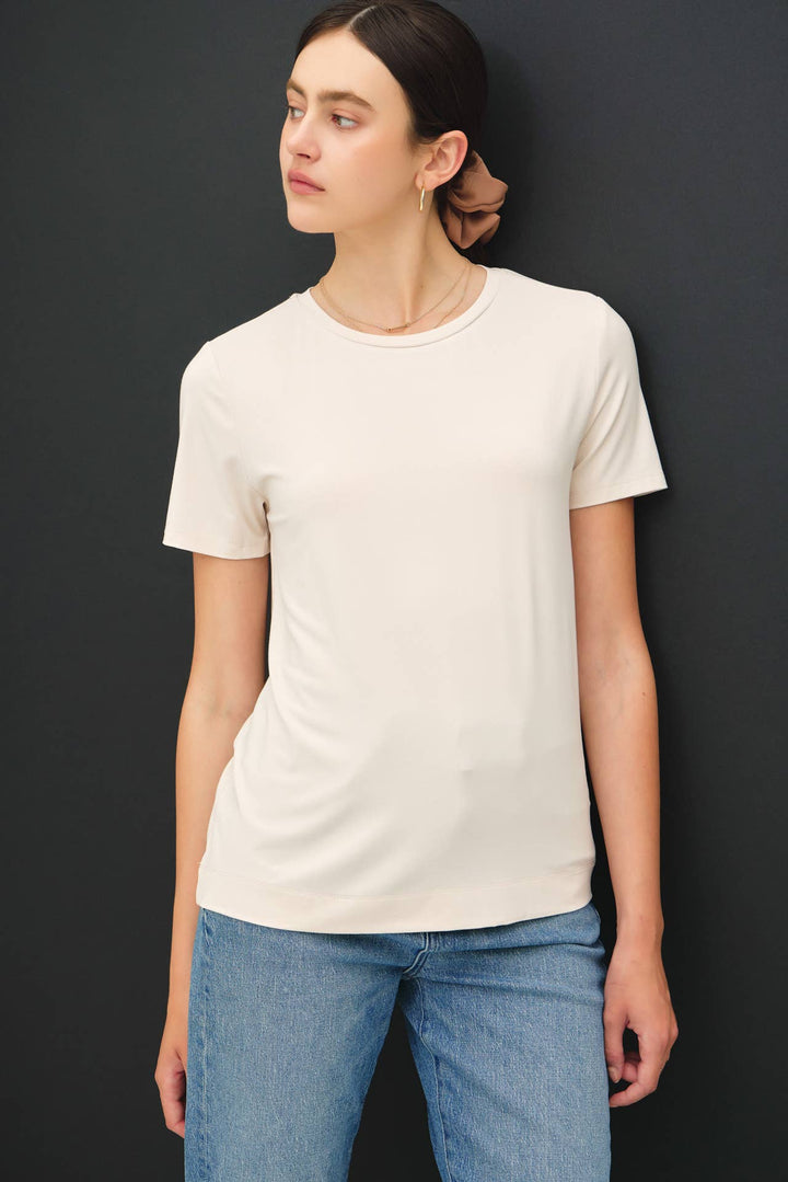 Bamboo/Modal Basic Round Neck T-Shirt