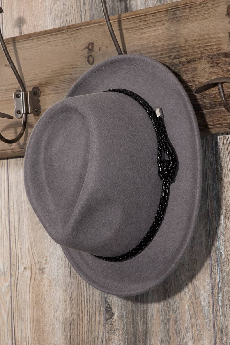 100 Percent Wool Knotted Double Braided Fedora