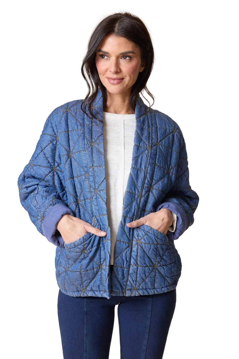 Diamond Quilt Kimono Jacket