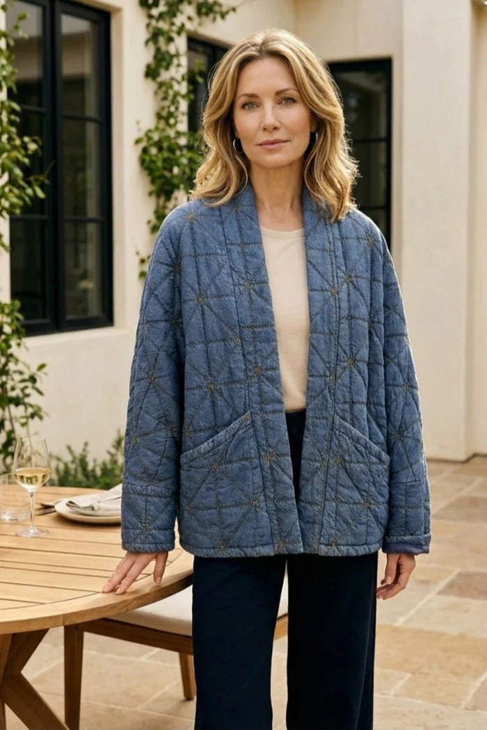 Diamond Quilt Kimono Jacket