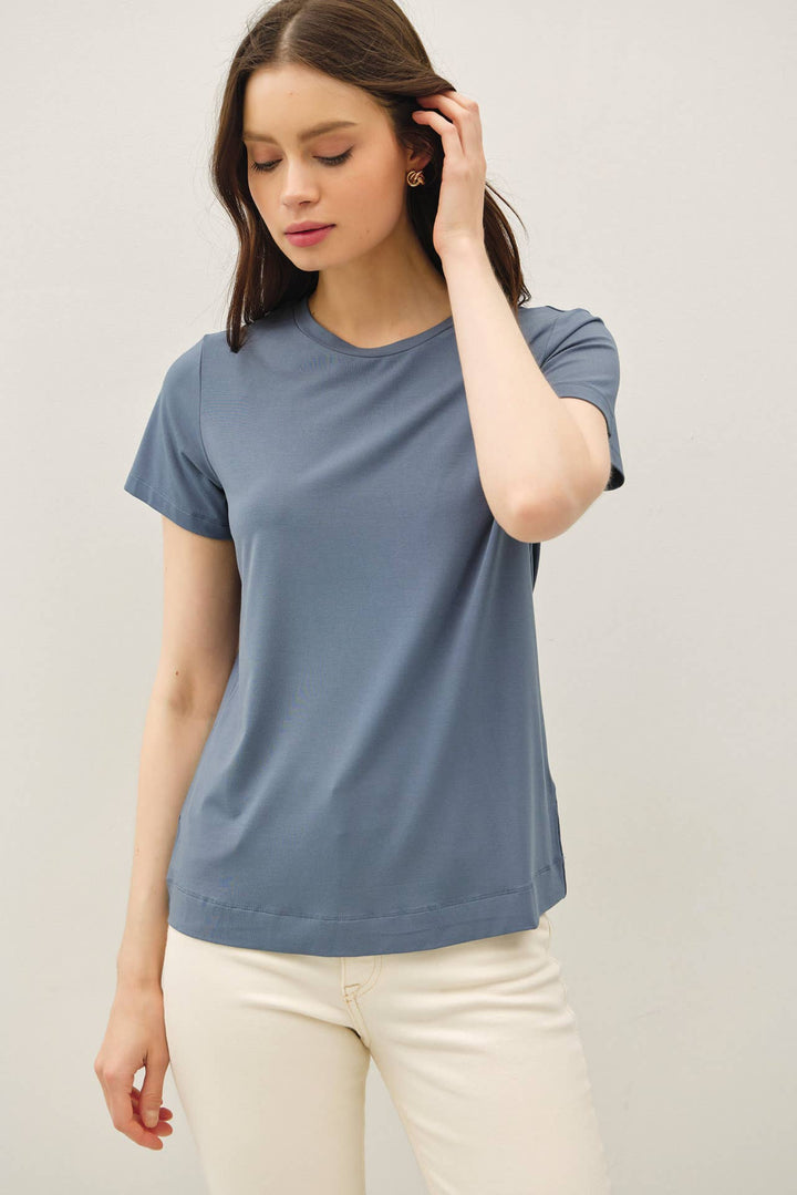 Bamboo/Modal Basic Round Neck T-Shirt