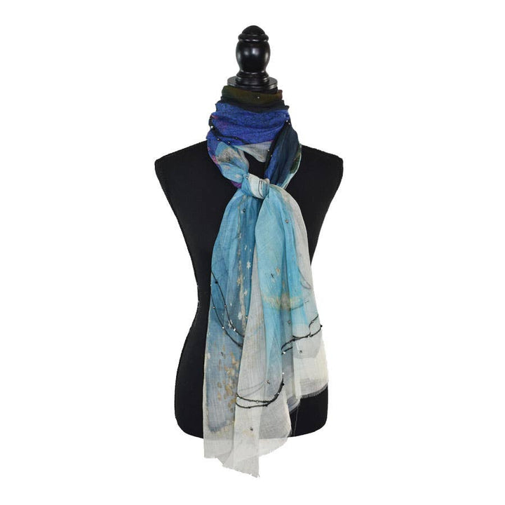 River Handmade Embroidered Shawl Scarf