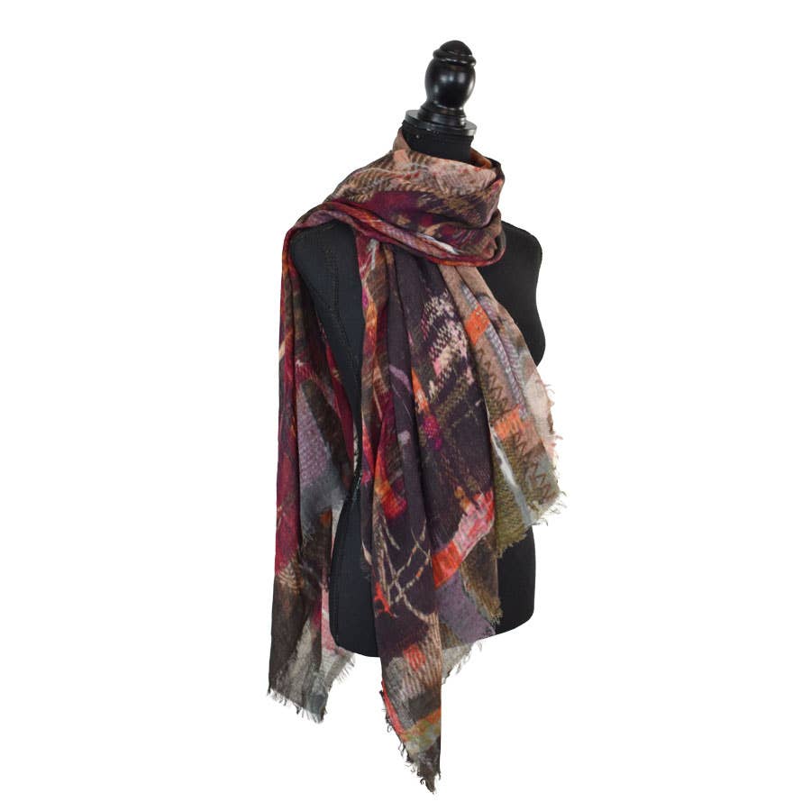 Rokseth Abstract Brushstroke Scarf