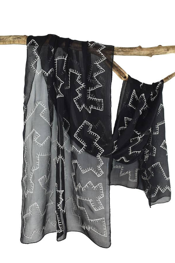 Laurent Handmade Embroidered Scarf