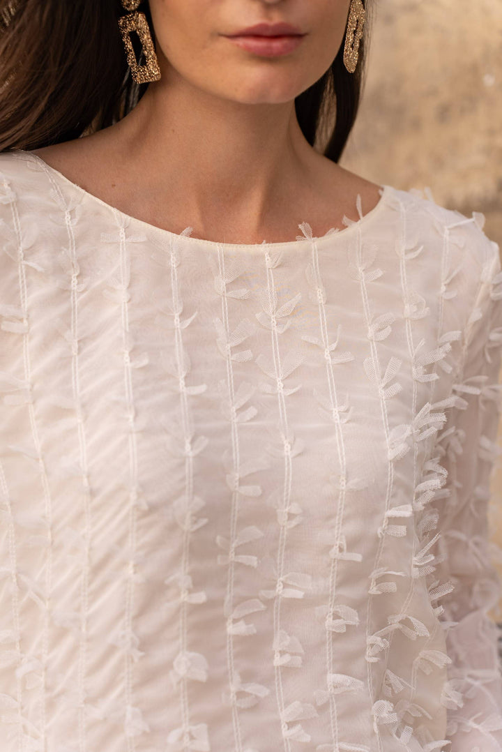 Bell Sleeve Lace Blouse