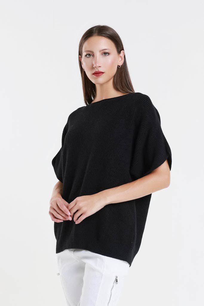 Colleen Seriously Soft SS Crew Ribbed Sweater