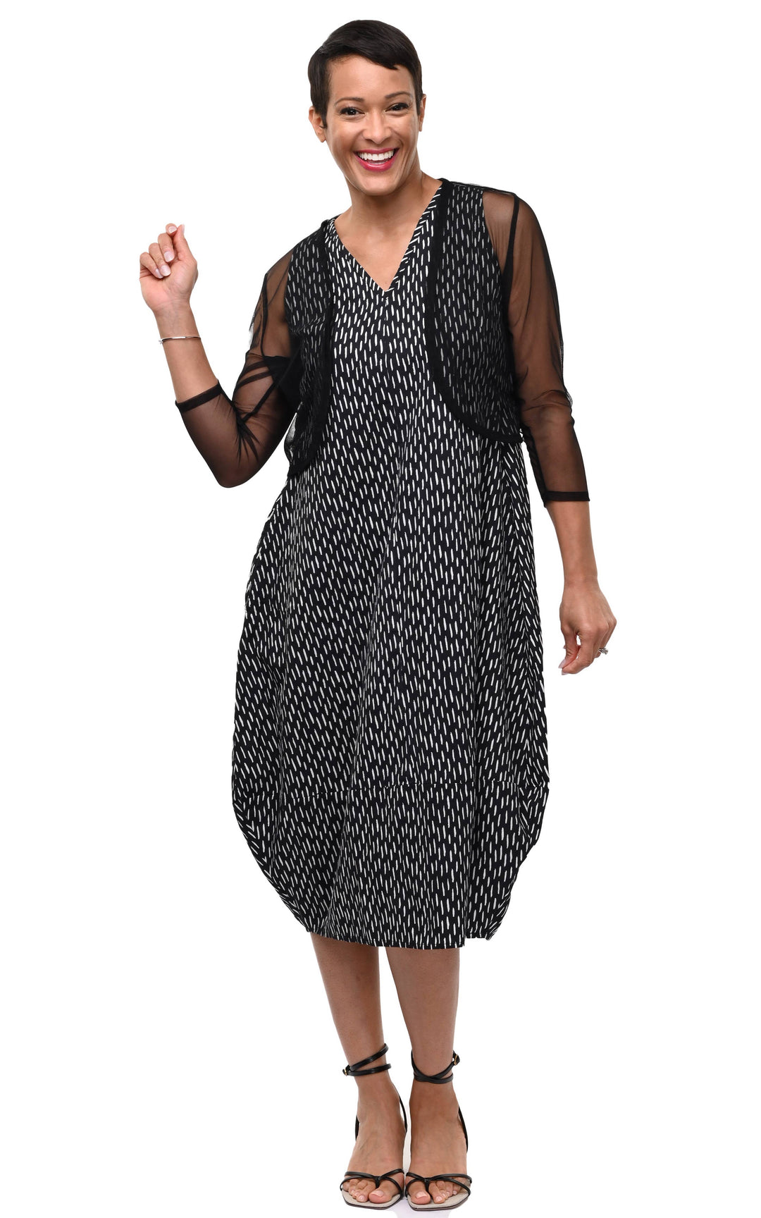 Mesh Shrug in Black