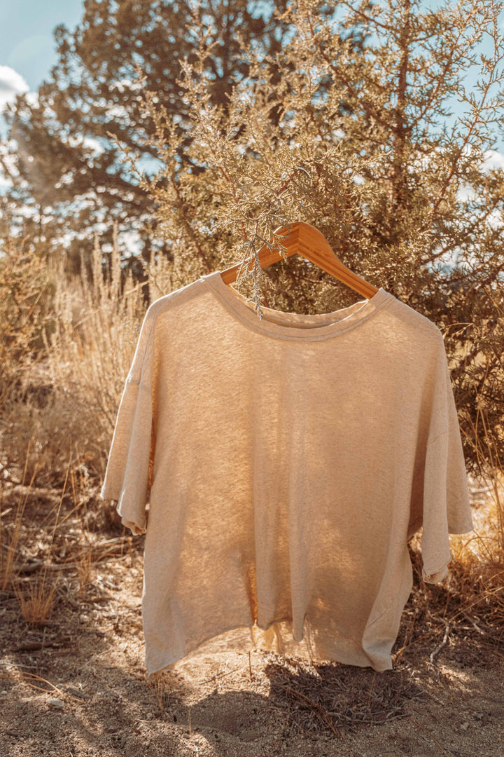 Hemp Organic Cotton Crop T-Shirt Blank Eco Unisex Tee