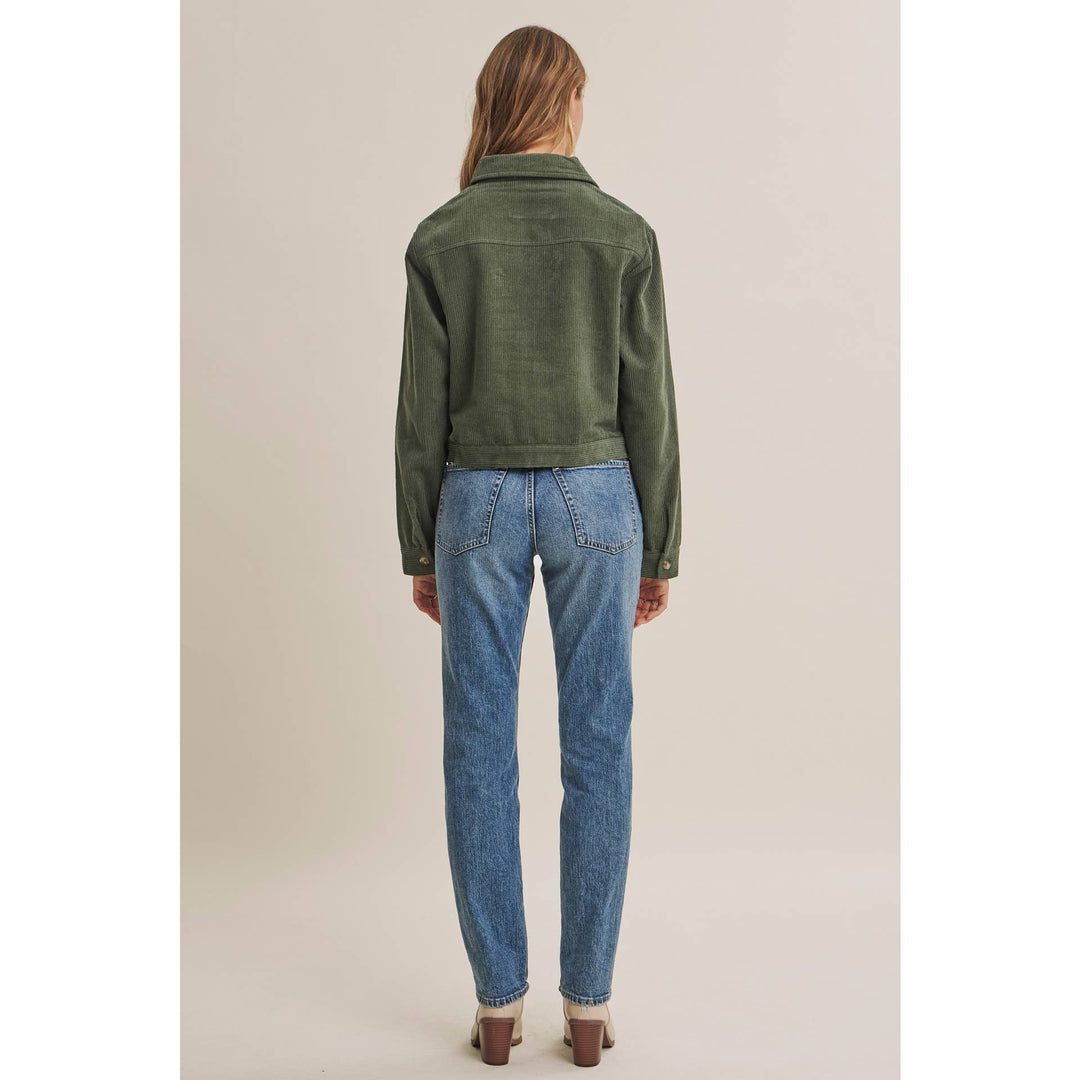The Weekend Escape Cotton Corduroy Cropped Jacket