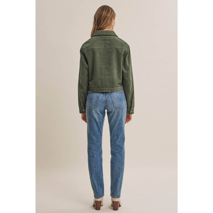 The Weekend Escape Cotton Corduroy Cropped Jacket