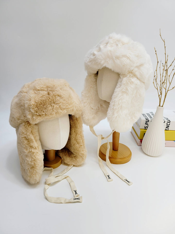 Faux Fur Trapper Hat with Ear Flap