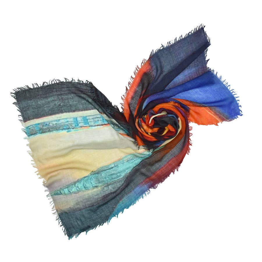 Hayes Urban Digital Print Wool Scarf
