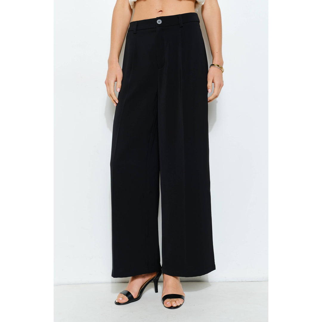 High Waist Tailored Wide-Leg Trousers