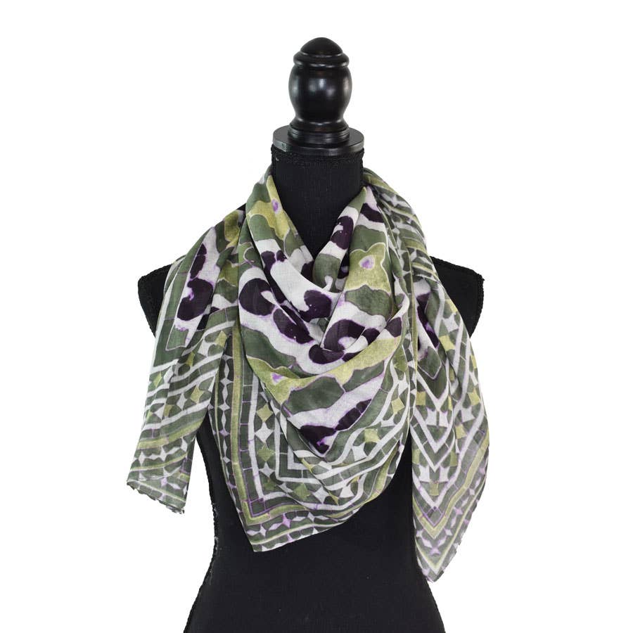 Arnette Medallion Print Square Scarf